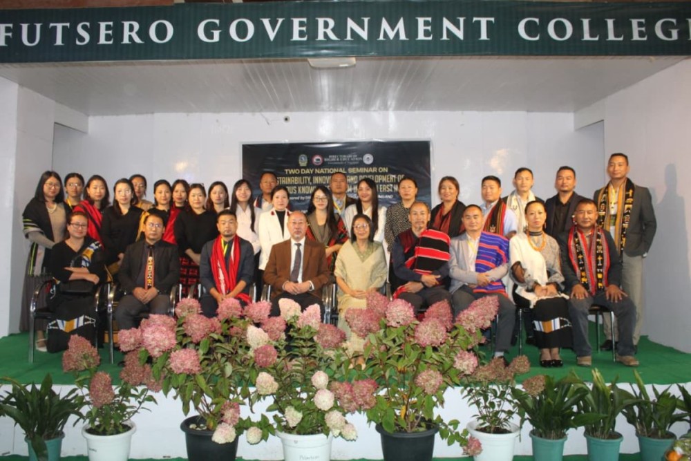 Faculty along with the resource persons during a seminar held at Pfutsero Government College on August 6.